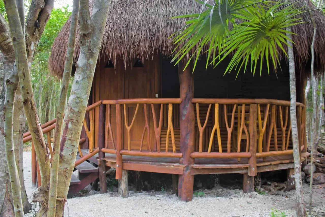 Aldea Maya-Ha Cabañas con cenotes Puerto Morelos México